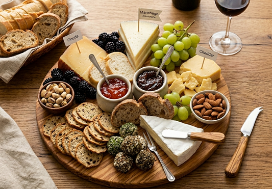 Illustration Cheese Lovers Charcuterie Board