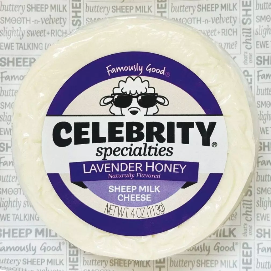 Sheep Lavender Honey Premium Cheese, mini wheel